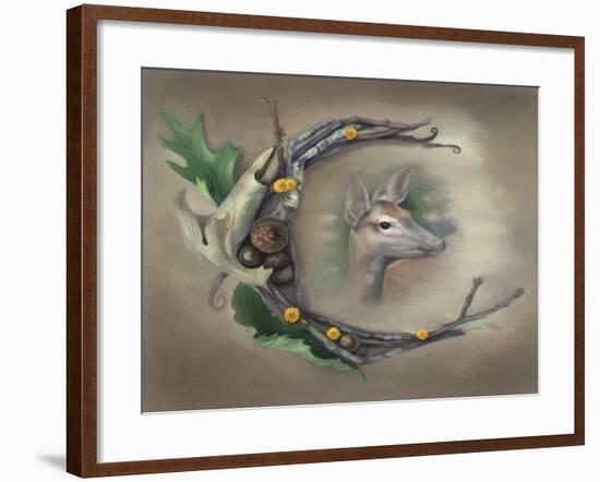 Crescent Deer Spirit-Art and a Little Magic-Framed Giclee Print