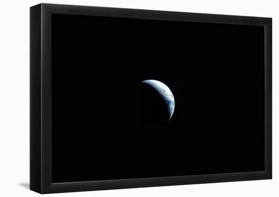 Crescent Earth (View From Space) Art Poster Print-null-Framed Poster
