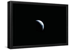 Crescent Earth (View From Space) Art Poster Print-null-Framed Poster