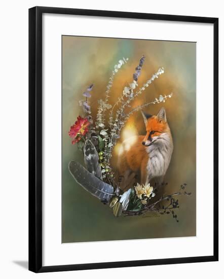 Crescent Fox Fall Magic-Art and a Little Magic-Framed Giclee Print