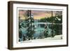 Crescent Lake, Oregon - View of the Lake During the Winter, c.1936-Lantern Press-Framed Art Print