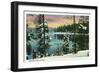 Crescent Lake, Oregon - View of the Lake During the Winter, c.1936-Lantern Press-Framed Art Print