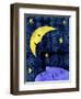 Crescent moon and sleeping man-Harry Briggs-Framed Giclee Print