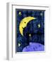 Crescent moon and sleeping man-Harry Briggs-Framed Giclee Print