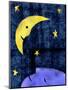 Crescent moon and sleeping man-Harry Briggs-Mounted Giclee Print