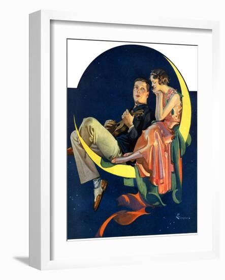 "Crescent Moon Couple,"June 14, 1930-Elbert Mcgran Jackson-Framed Giclee Print