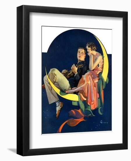 "Crescent Moon Couple,"June 14, 1930-Elbert Mcgran Jackson-Framed Giclee Print