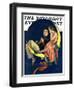 "Crescent Moon Couple," Saturday Evening Post Cover, June 14, 1930-Elbert Mcgran Jackson-Framed Premium Giclee Print