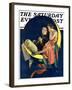 "Crescent Moon Couple," Saturday Evening Post Cover, June 14, 1930-Elbert Mcgran Jackson-Framed Giclee Print