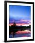 Crescent Moon Over Vermillion Lake in Banff National Park, Alberta, Canada-Rob Tilley-Framed Photographic Print