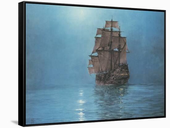 Crescent Moon-Montague Dawson-Framed Stretched Canvas