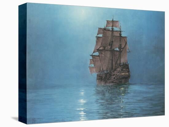 Crescent Moon-Montague Dawson-Stretched Canvas