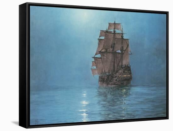 Crescent Moon-Montague Dawson-Framed Stretched Canvas