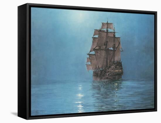 Crescent Moon-Montague Dawson-Framed Stretched Canvas