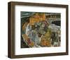 Crescent of Houses II (Island Town), 1915-Egon Schiele-Framed Giclee Print