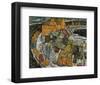 Crescent of Houses II (Island Town), 1915-Egon Schiele-Framed Art Print