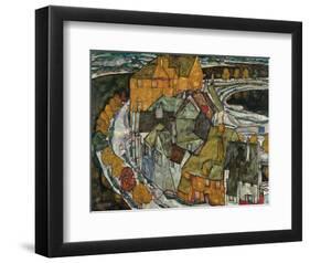 Crescent of Houses II (Island Town), 1915-Egon Schiele-Framed Art Print