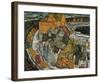 Crescent of Houses II (Island Town), 1915-Egon Schiele-Framed Art Print