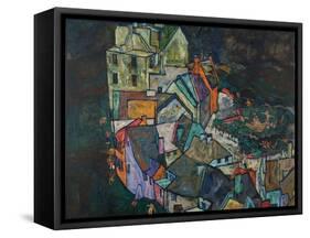 Crescent of Houses III-Egon Schiele-Framed Stretched Canvas