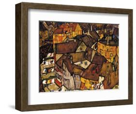 Crescent of Houses (The Small City V), 1915-Egon Schiele-Framed Giclee Print