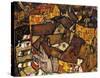 Crescent of Houses (The Small City V), 1915-Egon Schiele-Stretched Canvas