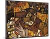 Crescent of Houses (The Small City V), 1915-Egon Schiele-Mounted Art Print