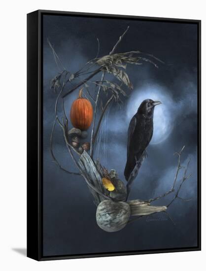 Crescent Raven Moon-Art and a Little Magic-Framed Stretched Canvas