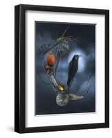 Crescent Raven Moon-Art and a Little Magic-Framed Giclee Print