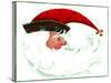 Crescent Santa-Beverly Johnston-Stretched Canvas