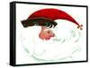 Crescent Santa-Beverly Johnston-Framed Stretched Canvas