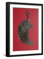 Crescent Shaped Bronze Razor with Engraving Depicting a Swastika from Vetulonia-null-Framed Giclee Print