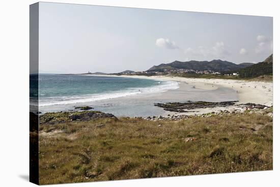 Crescent White Sand Beach on North Eastern Coast, Galicia, Spain, Europe-Matt Frost-Stretched Canvas