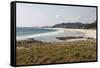 Crescent White Sand Beach on North Eastern Coast, Galicia, Spain, Europe-Matt Frost-Framed Stretched Canvas