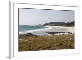 Crescent White Sand Beach on North Eastern Coast, Galicia, Spain, Europe-Matt Frost-Framed Photographic Print