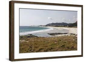 Crescent White Sand Beach on North Eastern Coast, Galicia, Spain, Europe-Matt Frost-Framed Photographic Print