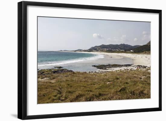 Crescent White Sand Beach on North Eastern Coast, Galicia, Spain, Europe-Matt Frost-Framed Photographic Print