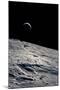 Cresent Earth, As Seen From the Moon-null-Mounted Photographic Print