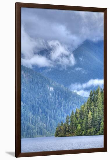 Cresent Lake, Aurora Ridge in the Background, Olympic National Park-Richard Maschmeyer-Framed Premium Photographic Print