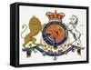 Crest of the King of the United Kingdom of Great Britain and Ireland-null-Framed Stretched Canvas