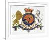 Crest of the King of the United Kingdom of Great Britain and Ireland-null-Framed Giclee Print