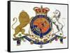 Crest of the King of the United Kingdom of Great Britain and Ireland-null-Framed Stretched Canvas