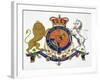 Crest of the King of the United Kingdom of Great Britain and Ireland-null-Framed Giclee Print