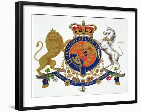 Crest of the King of the United Kingdom of Great Britain and Ireland-null-Framed Giclee Print