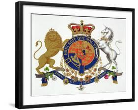 Crest of the King of the United Kingdom of Great Britain and Ireland-null-Framed Giclee Print