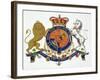 Crest of the King of the United Kingdom of Great Britain and Ireland-null-Framed Giclee Print