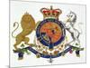 Crest of the King of the United Kingdom of Great Britain and Ireland-null-Mounted Giclee Print