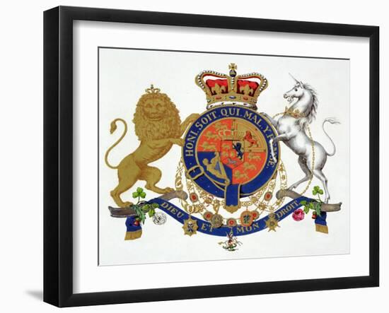 Crest of the King of the United Kingdom of Great Britain and Ireland-null-Framed Giclee Print