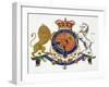 Crest of the King of the United Kingdom of Great Britain and Ireland-null-Framed Giclee Print