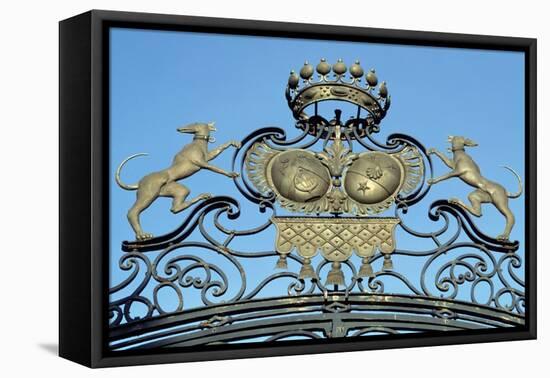 Crest on Gate of Chateau De Jossigny, Ile-De-France, Detail, France-null-Framed Stretched Canvas