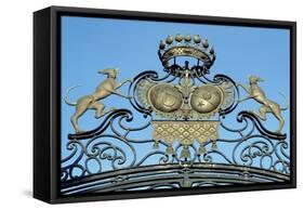 Crest on Gate of Chateau De Jossigny, Ile-De-France, Detail, France-null-Framed Stretched Canvas